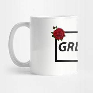 Girl Power with Rose Flower Mug